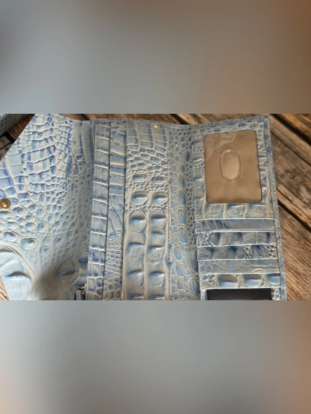 Brahmin Med Duxbury Heavenly Blue Melbourne And Matching Wallet NWT FIRM $ SET